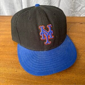 IC COLLECTION Vintage NY Mets Black On-Field Cap